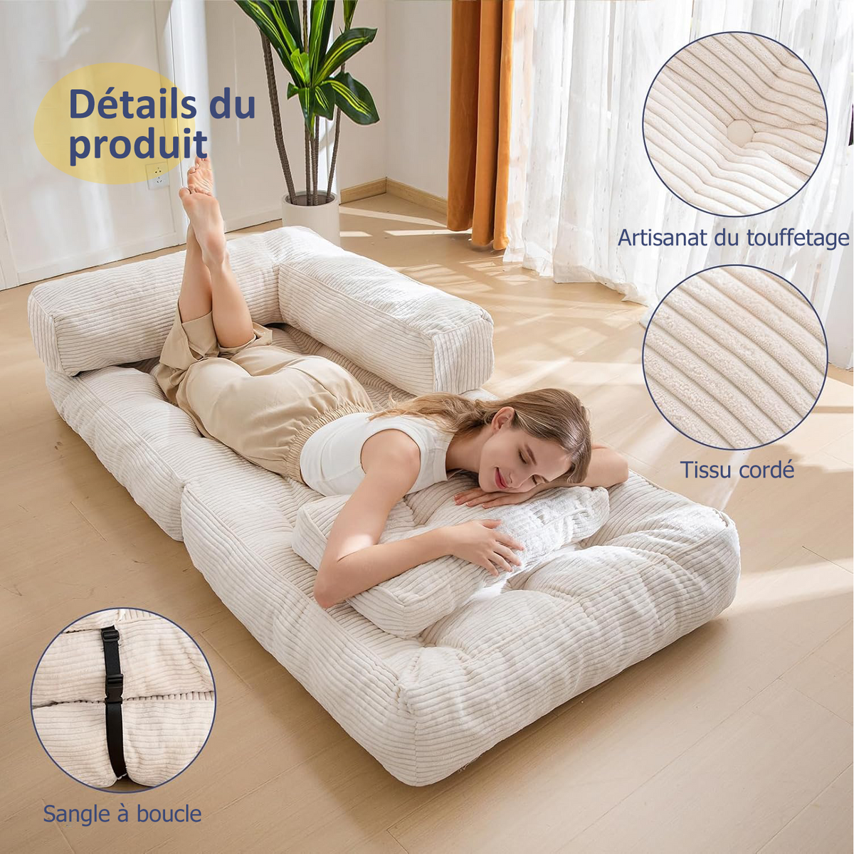Fauteuil lit modulable et pliable