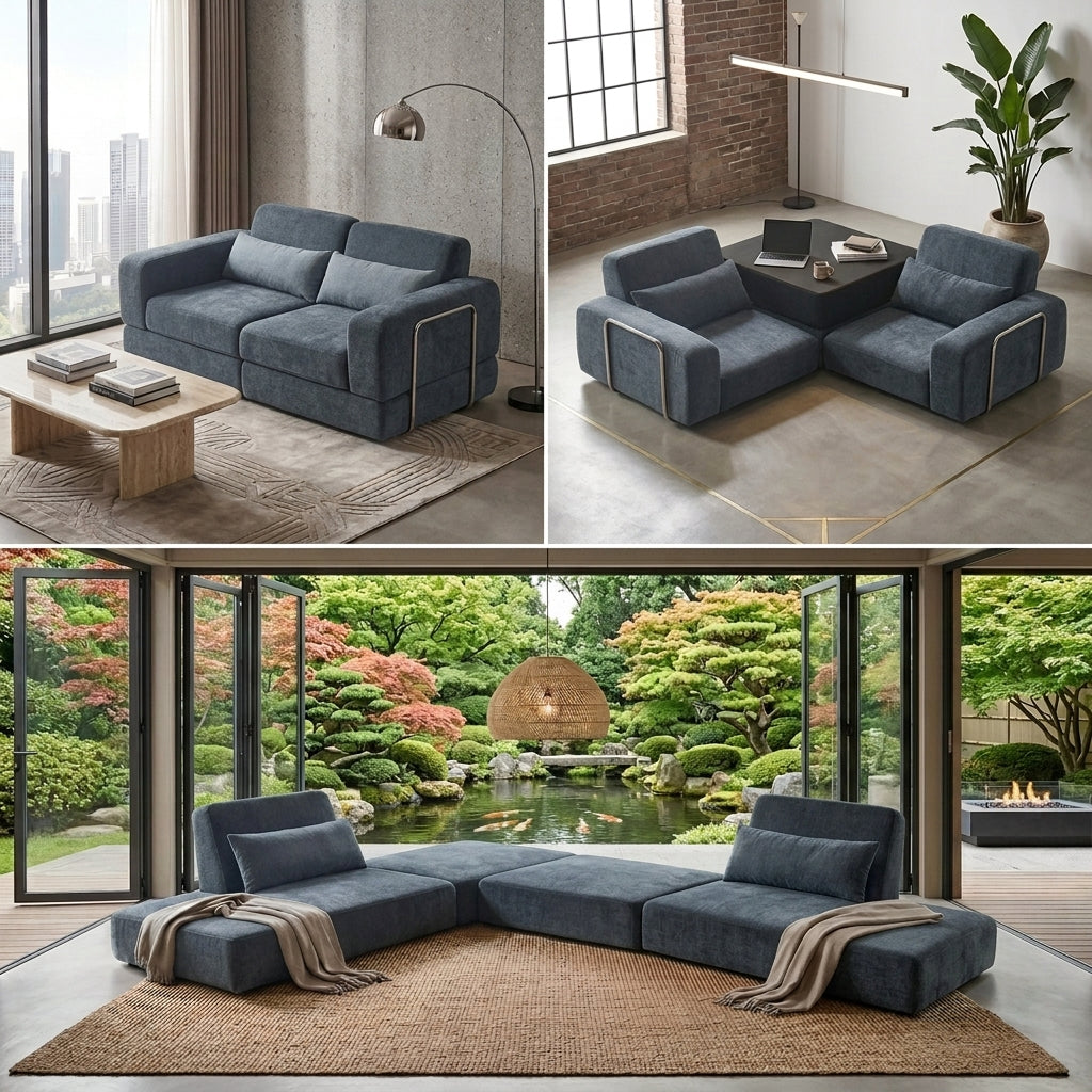 Canapé-Lit Pliable Chenille