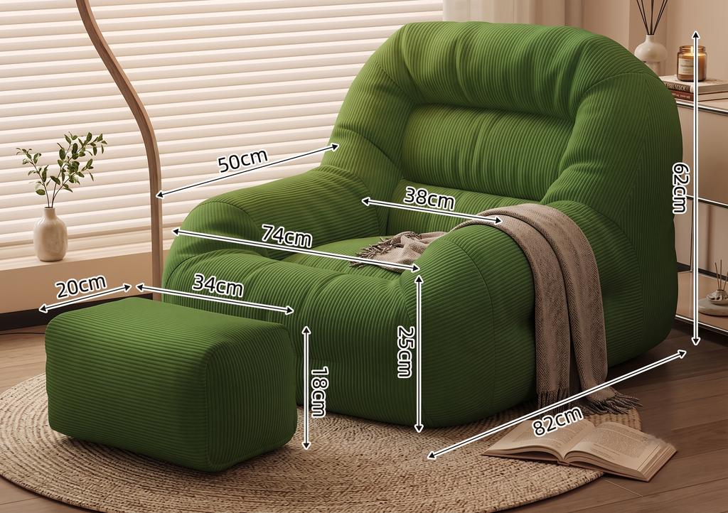 Fauteuil Compressé avec Repose Pied