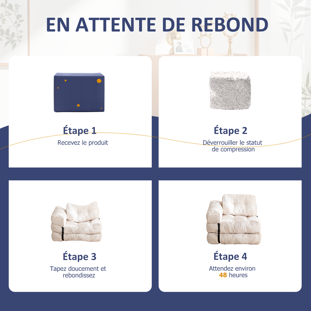 Fauteuil lit modulable et pliable